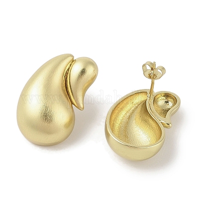 Серьги-гвоздики из латуни для женщин EJEW-Q389-03A-G-1