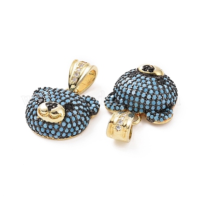 Латунные микро проложить кубического циркония подвески ZIRC-F136-01G-05-1