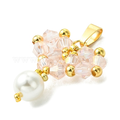 Бусины из ракушек и жемчуга стеклянные подвески PALLOY-MZ00432-01-1