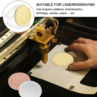 6 шт. 3-х цветные пустые памятные монеты из сплава AJEW-BC0006-57-1