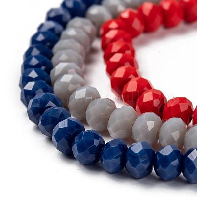 Непрозрачные сплошные цветные стеклянные бусины EGLA-X0007-01D-6mm-1