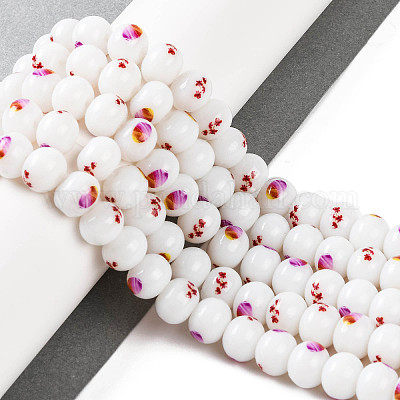 Печать стеклянных бусин для ожерелья изготовление браслетов GLAA-B020-03A-03-1