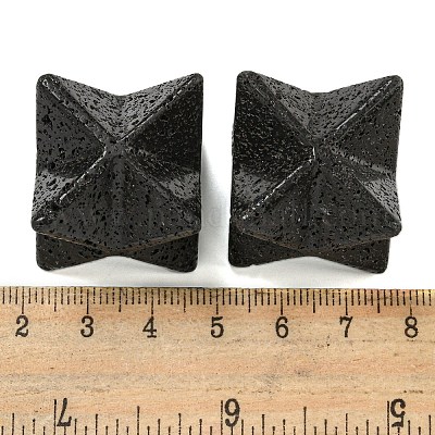 Бусины из натуральной лавы G-A206-01B-66-1