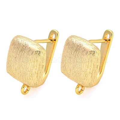 Латунные серьги-кольца с застежкой сзади KK-M286-19G-1