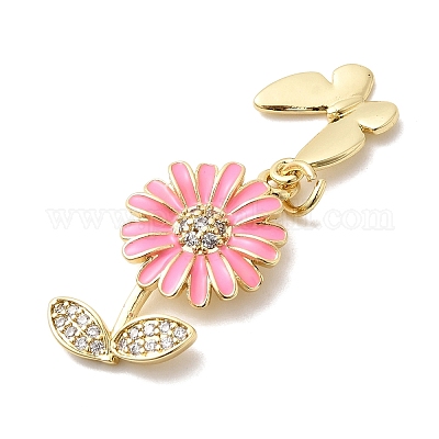 Латунные микро проложить кубического циркония подвески KK-H529-25G-1