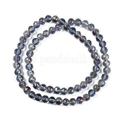 Прозрачные стеклянные бусины гальваническим пряди EGLA-N002-34C-C17-1