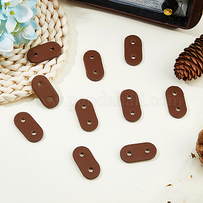 50 шт. овальная пряжка-слайдер из искусственной кожи FIND-HS0001-84-1