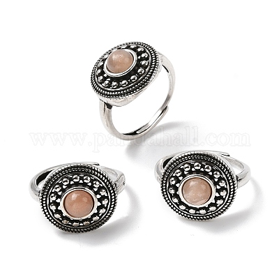 Кольца из натурального драгоценного камня RJEW-A084-07AS-1