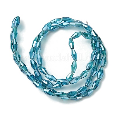 Прозрачные стеклянные бусины гальваническим пряди X1-GLAA-K064-05A-PL02-1