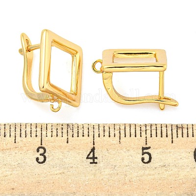 Латунные серьги-кольца с застежкой сзади KK-M286-22G-1