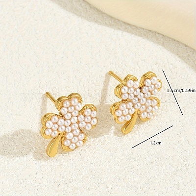 Элегантные и универсальные серьги-гвоздики с четырехлистным клевером для женщин CY8826-1