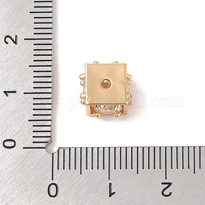 Латунные стеклянные бусины KK-B100-060G-1