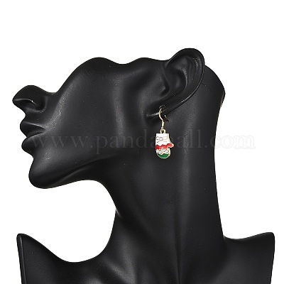 Болтающийся серьги сплава эмали EJEW-JE06606-1