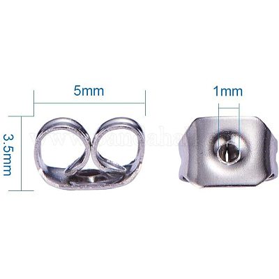 Shop PandaHall About 200 Pieces 304 Stainless Steel Ear Nuts Safety  Butterfly Earring Backs Earring Stoppers for Earring Hook for Jewelry  Making - PandaHall Selected