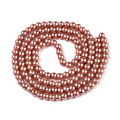 Выпечка окрашены перламутровый стекла жемчужные нити круглый шарик HY-Q003-6mm-50-A-1