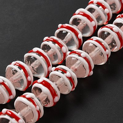 Ручной работы ухабистым Шарики Lampwork LAMP-E023-10-1