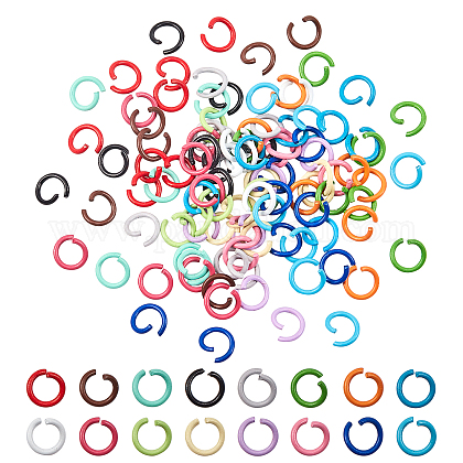 PandaHall 160pcs 8mm Iron Open Jump Rings Jewelry DIY Findings for Choker Necklaces Bracelet Making IFIN-PH0024-43-1