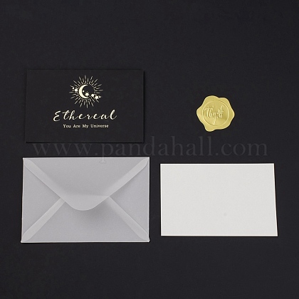 Paper Thank You Greeting Cards with Envelopes and Paperboard DIY-F069-01F-1