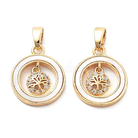 Латунные микро проложить кубического циркония подвески KK-L222-014G-1