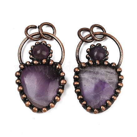 Подвески из натурального аметиста &nbsp;G-Z101-06R-08-1