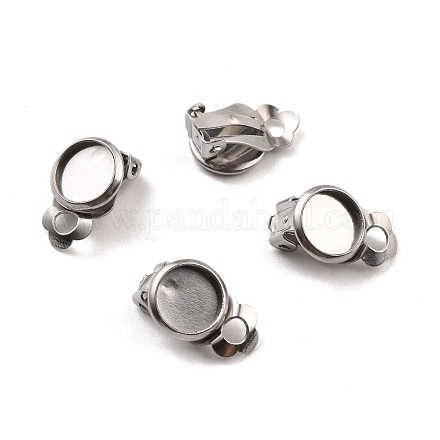 Accessoires de boucles d'oreilles clips à vis en 316 acier inoxydable STAS-I187-02B-P-1
