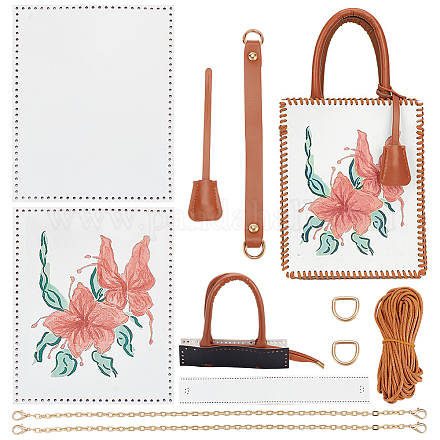 Наборы для изготовления сумок с цветочным узором своими руками&nbsp;DIY-WH0304-671B-1