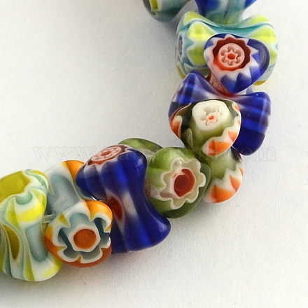 Handmade Millefiori Glass Beads  Strands LK-R004-04-1