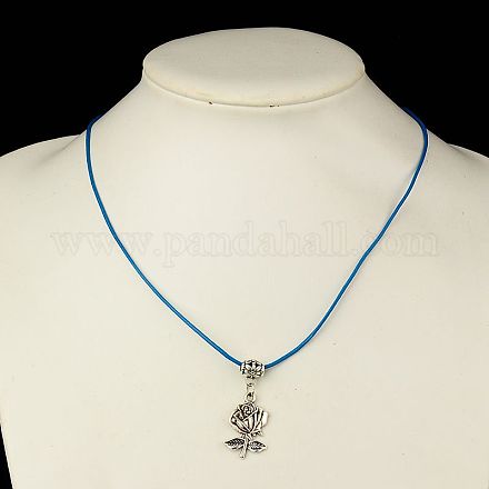 Cowhide Leather Cord Necklaces for Valentine's Day NJEW-JN00504-01-1