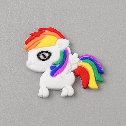 ПВХ пластиката кабошонов&nbsp;SIL-WH0019-16E-1