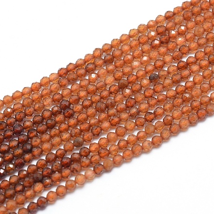 Fili di perle di granato arancione naturale G-G823-11-2.5mm-1