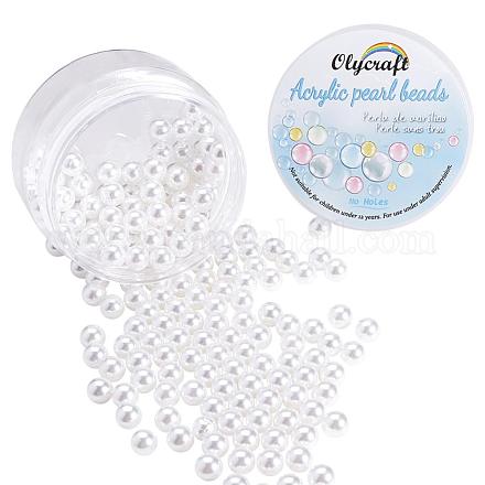 Cuentas de perlas de imitación de plástico ecológicas olycraft MACR-OC0001-02-1