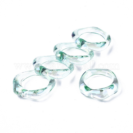 Anillos de resina transparentes RJEW-T013-001-E07-1
