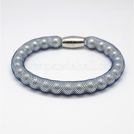 Bracelets fil nette de la moelle en plastique élégante X-BJEW-M074-04-1