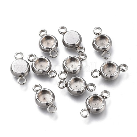 304 Stainless Steel Cabochon Connector Settings STAS-I161-03A-P-1