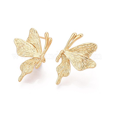 Латунь серьги EJEW-T048-17G-1