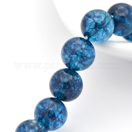 Natürlichen Quarzkristall runde Perlen Stränge G-UK0001-04-8mm-1