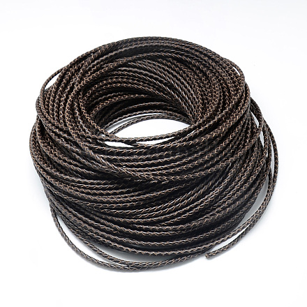 Кожаный плетеный шнур WL-Q005-3mm-12-1