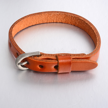Watch Band Leather Cord Bracelets BJEW-C109-2P-1