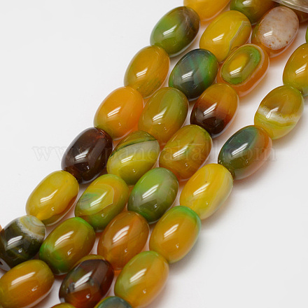 Natural Agate Bead Strands G-K143-A-18x13mm-06-1