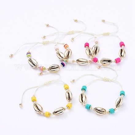 Bracelets de perles tressées en fil de nylon BJEW-JB05074-1