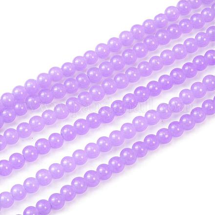 Imitation Jade Glass Beads Strands DGLA-S076-4mm-27-1