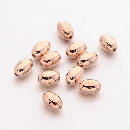 Light Golden Color Plated Acrylic Drilled Beads PACR-K001-01KCG-1