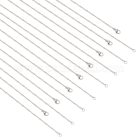 Nbeads 20 pz 304 catene portacavi in acciaio inossidabile set di collane per uomo donna NJEW-NB0001-10-1