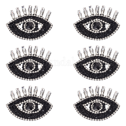 Ahandmaker 6 pezzo di toppe con perline per gli occhi per i vestiti DIY-WH0401-33-1