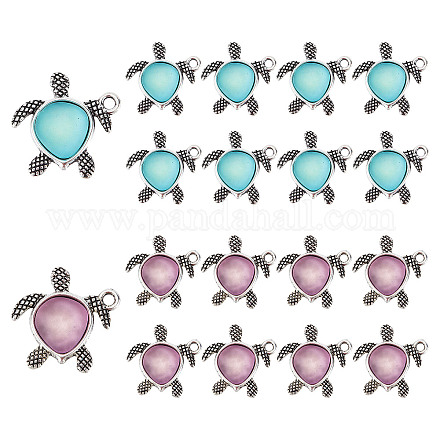 PandaHall 20pcs Turtle Charms for Jewellery Making FIND-PH0005-96-1