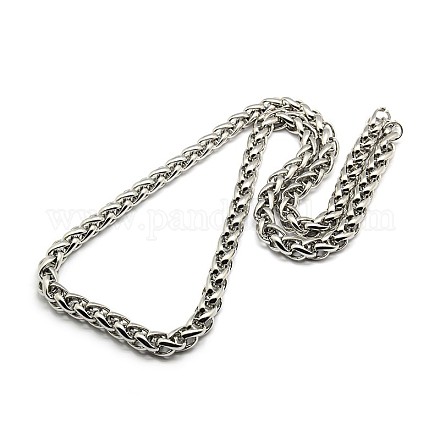 Mode 304 Edelstahl Weizen Kette Halsketten für Männer STAS-A028-N002P-1