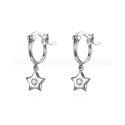 Trendy 925 Sterling Silver Hoop Earrings EJEW-BB34455-1
