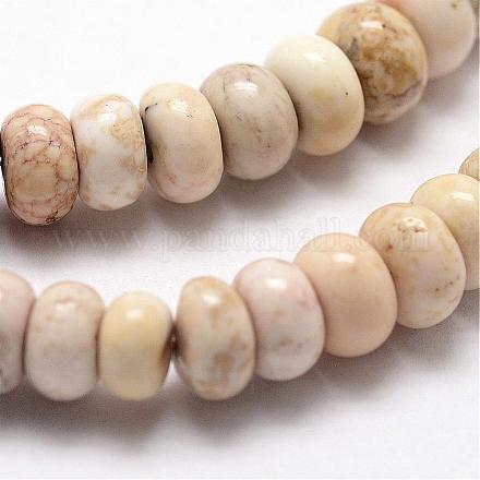 Chapelets de perles de howlite naturelle G-UK0003-29-1