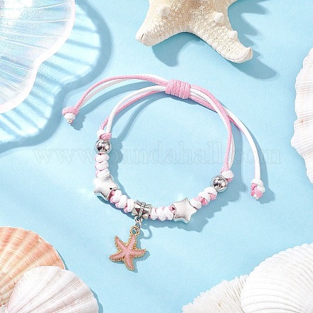 Регулируемые браслеты Корейские парафинированные полиэфирным кордом BJEW-JB11607-02-1