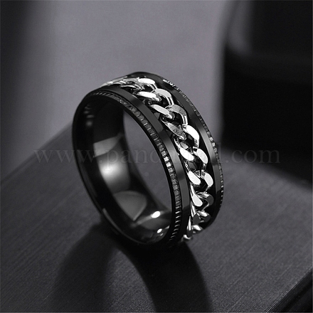 Stainless Steel Chains Rotating Finger Ring PW-WG67706-04-1